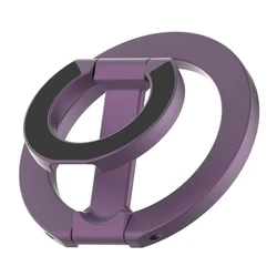 Compact Folding Magnetic Phone Stand and Grip Holder (Purple)
