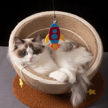 Sisal Cat Scratching Board Protect Furniture Grinding Claw Toys Oval cratching Bowl for Indoor Kitten Cats Nest Bed Pet Supplies 3