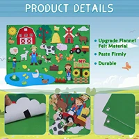 Farm Animals Felt Story Busy Board Set Toddlers Preschool Farmhouse Themed Early Learning Storytelling Interactive Play 6