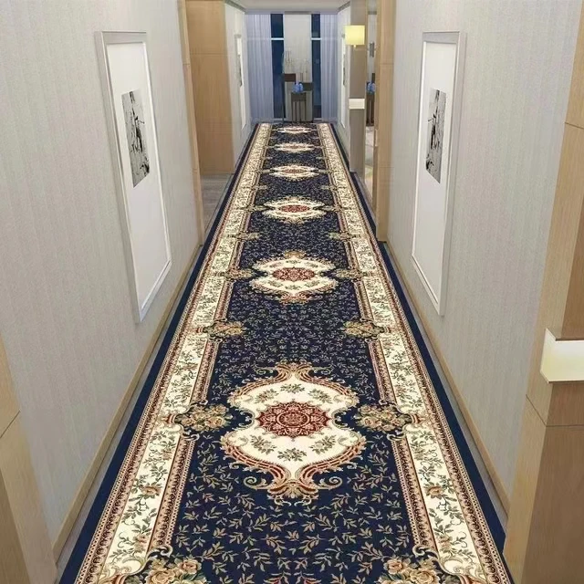 Luxury Design Long Carpet Runner for Corridor Hallway Decor Non-slip Strip Carpets HOTEL Living Room Doorway Washable Doormat