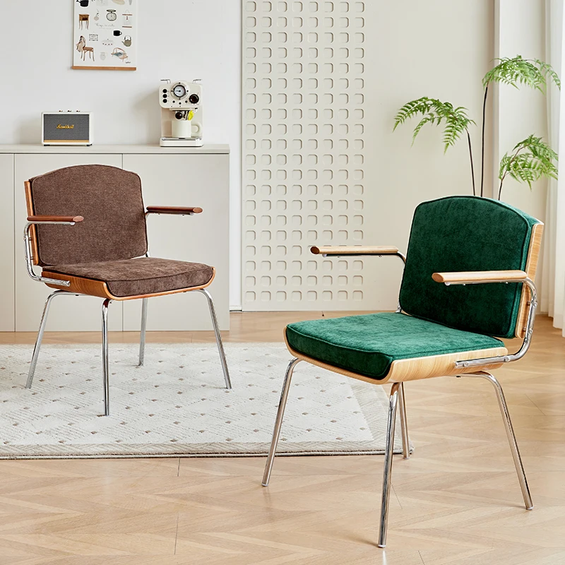 

Nordic Modern Dining Chair Designers Simple Fashion Stainless Steel Dining Chair Individual Armchair Cadeiras Outdoor Furniture