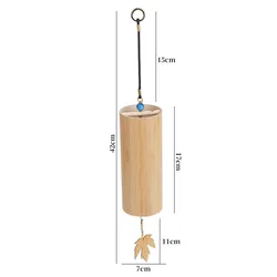 Handcrafted Bamboo Wind Chimes - Sound Healing Musical Wind Bells for Home and Garden Decor (Spring Fm chord)