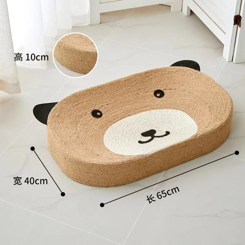 

Cat Scratch Board Nest Sisal Wear-Resistant Non-Dandruff Cartoon Animal Shape Integrated Grinding Claw Pet Toy Anti-Scratching