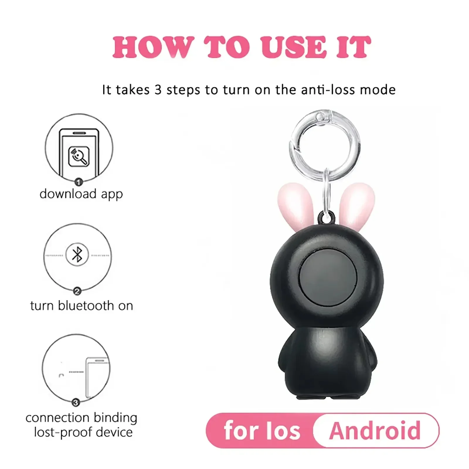 Compact Smart Bluetooth GPS Tracker - Real-Time Location Tag