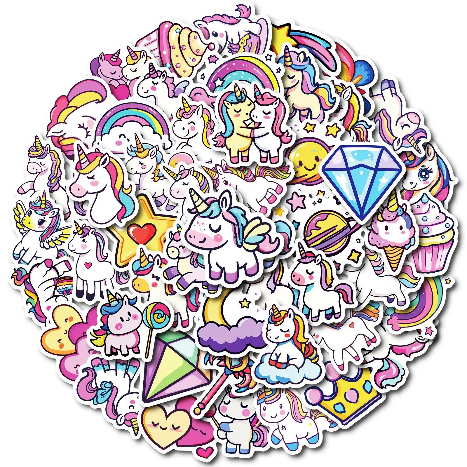 10/50 stücke Nette Einhörner Tier Cartoon Graffiti Aufkleber Telefon Gitarre Laptop Notebook Koffer Tasse Wasserdichte Aufkleber Kinder Spielzeug