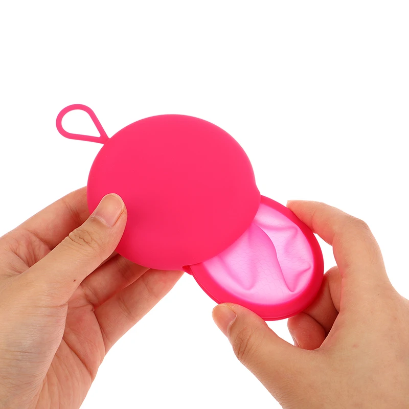Silicone Reusable Menstrual Disc Box Feminine Hygiene Women Care Products Period Menstrual Collector Women Health Silicone Case 3