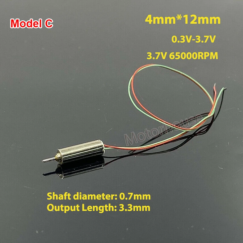 Tiny 4mm Mini Coreless Motor Dc1.5v 3v 3.7v 4.2v Ultra Lightweight ...
