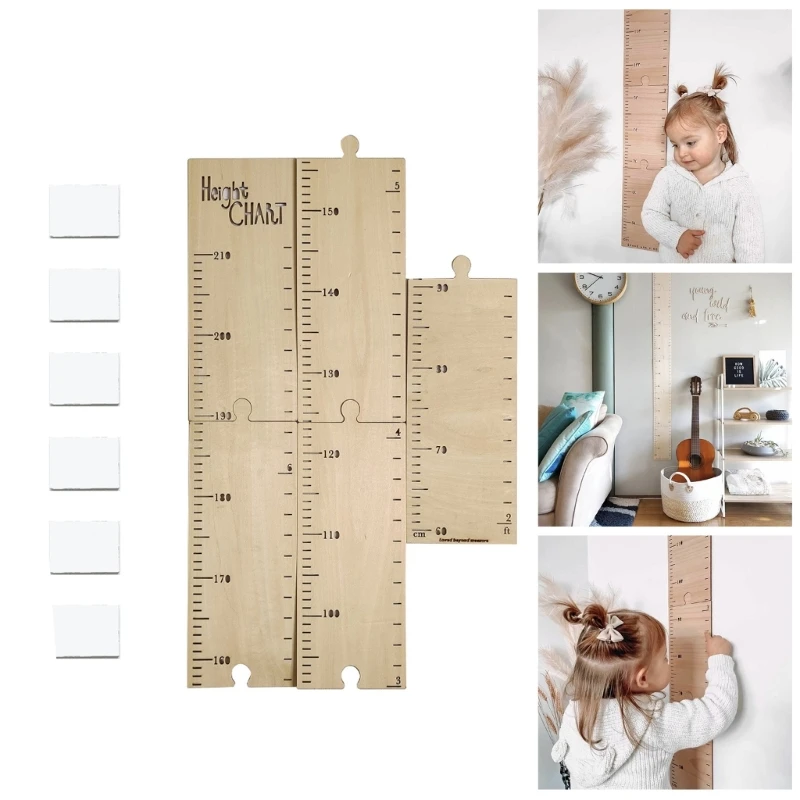 1Set Kids Height Growth Chart Ruler Wall Meter Measurement Tool Supplies for School Office Dormitory Party Supplies