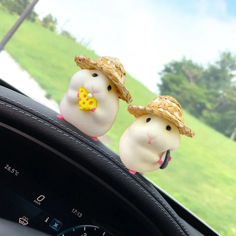 Car Decoration Accessories Hamster Console Cute Doll Interior Pendant