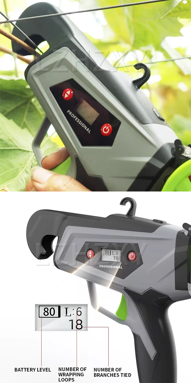 Automatic Electric Plant Tying Tool | Garden Vine Tying Machine for Grapes, Toma