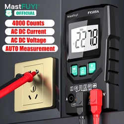 MASTFUYI Smart Mini Digital Multimeter AC/DC Votage Current RMS 4000 Counts Automatic Tester Ohm Ammeter Handheld Multimeter