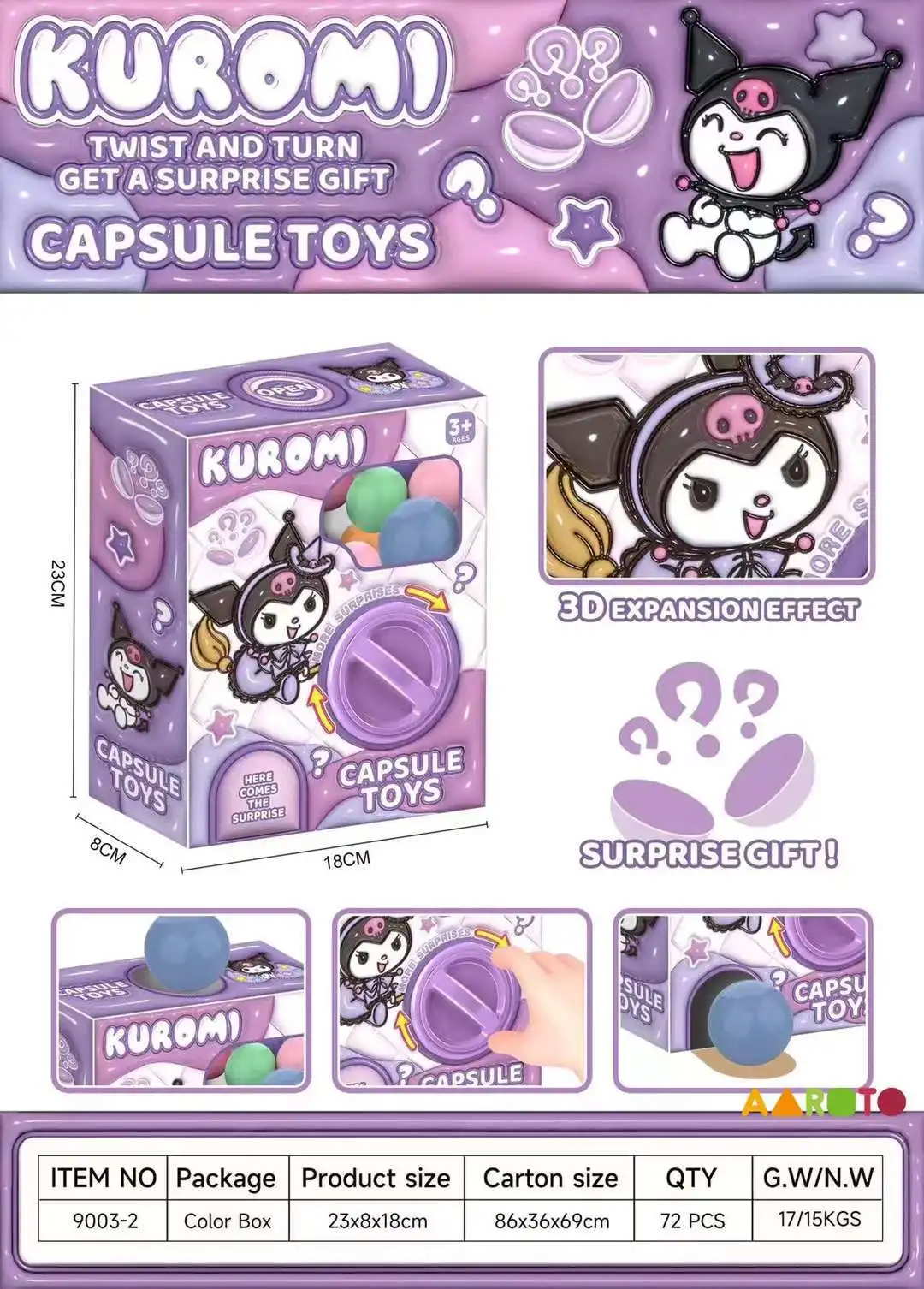Kuromi Egg Baby Kapibala Twisting Egg Machine Fun Capsule Blind Box Lottery Decompression Toy Twisting Egg Blind Box Christmas G 4