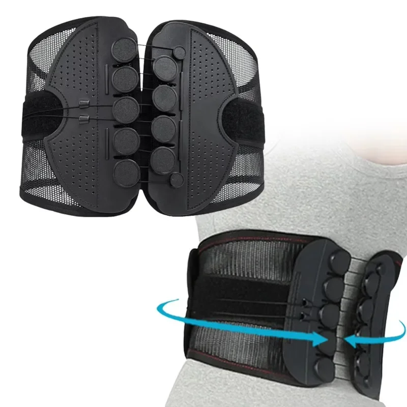 Double Pull Waist Brace Back Lumbar Support Corset Woman Man Waist Trimmer Belt Injury Muscle Posture Corrector Belt 5