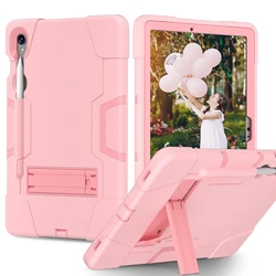 Rugged Universal Tablet Case with Built - in Kickstand for S10 Lite SM - X400 406 (Rose Gold)