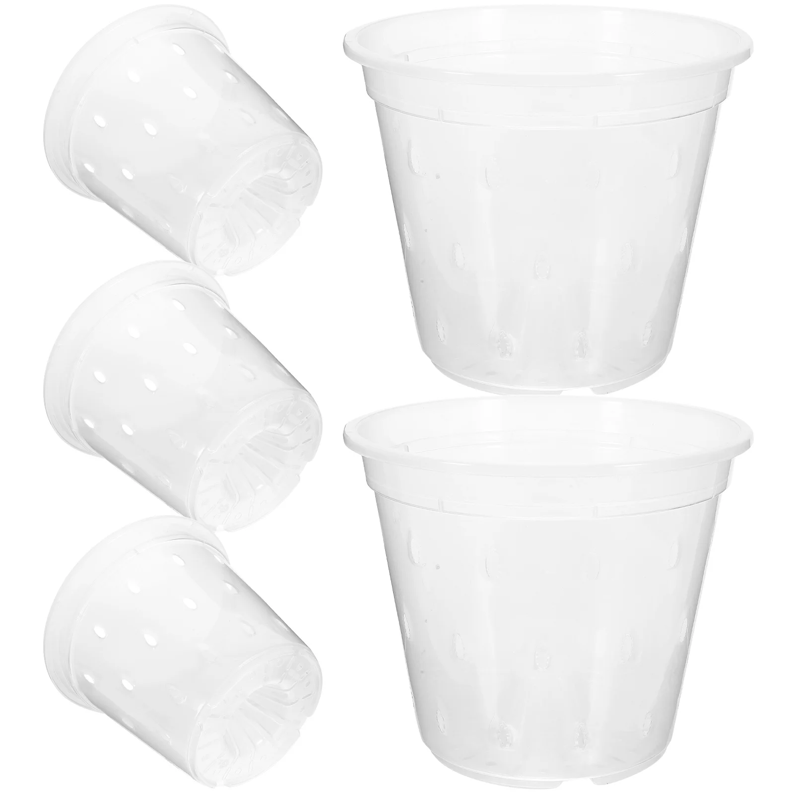 

Phalaenopsis Nursery Cup Clear Pots Plant Growing Orchid Small Flower Planting Planter with Holes Indoor