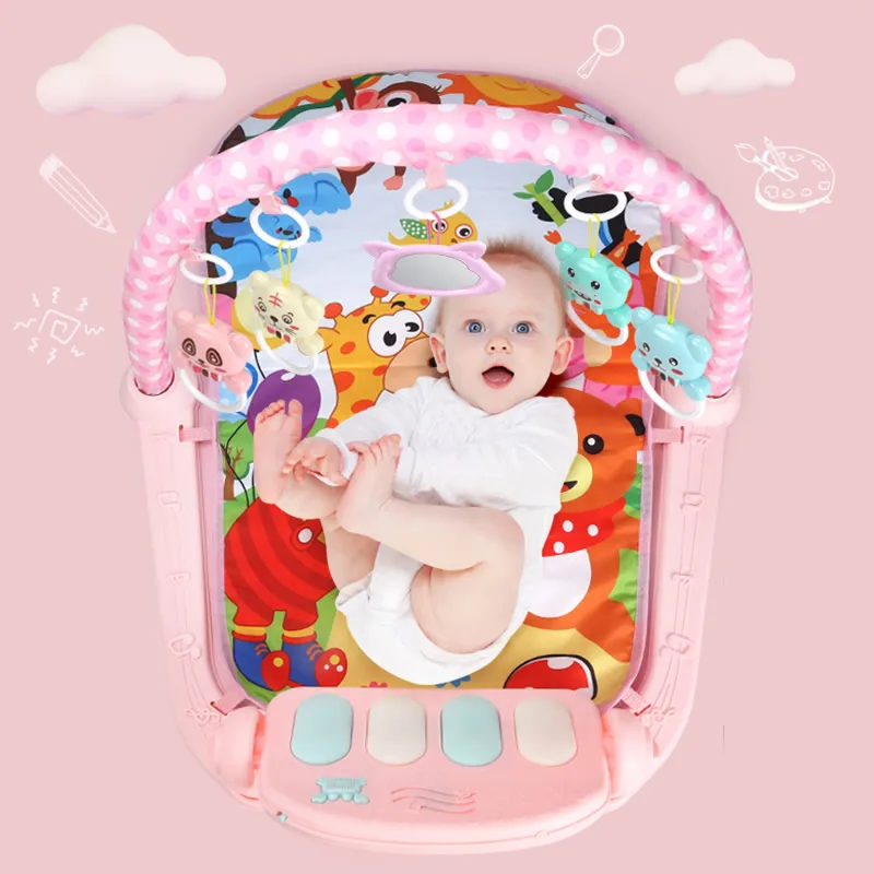 Baby Pedal piano for children Music piano Fitness frame toy Climbing mat Newborn musical instrument Appease piano WYW