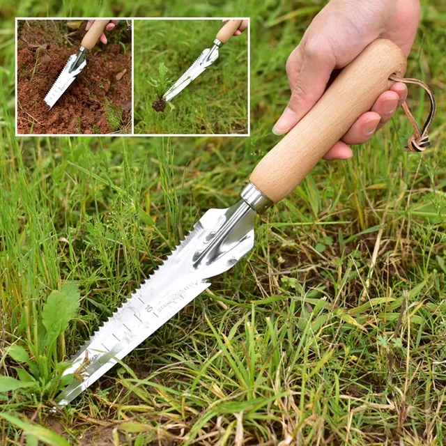 Manual Weed Remover Stainless Steel Spatula Weed Puller Garden Crack Weeder for Outdoor Yard Hoe Gardening Tools 2