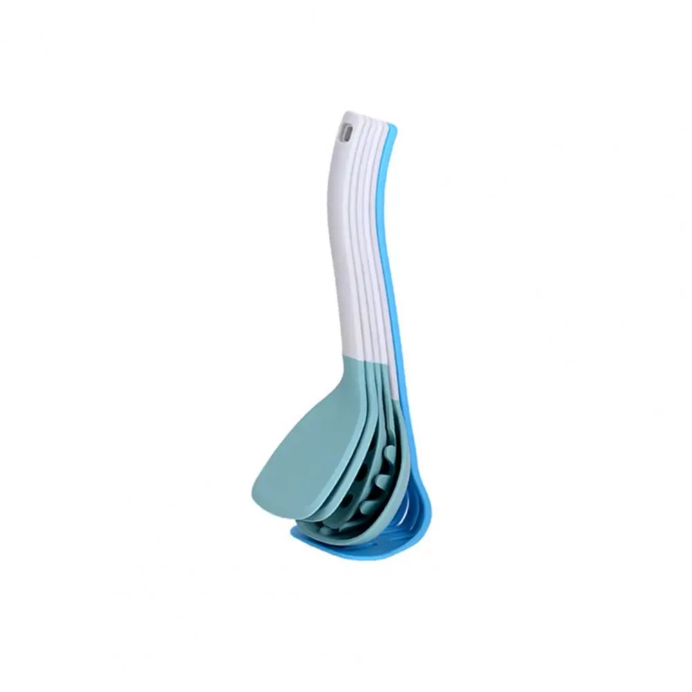 Stowable Silicone Suit Multi-purpose Kitchen Gadgets Versatile Silicone Kitchen Utensils Set 6-piece Combo with Storable