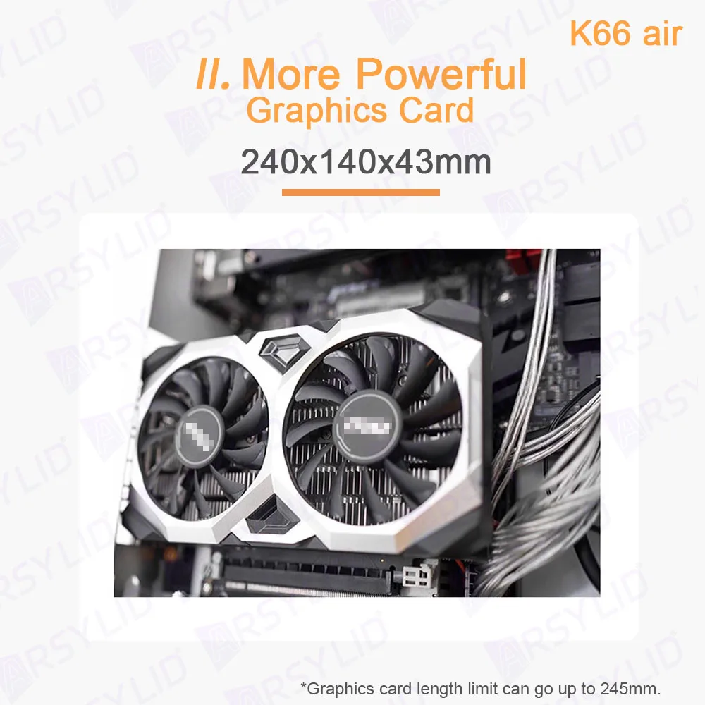 ARSYLID-Chassis A4 Fino, Placa Gráfica Flex, PSU,