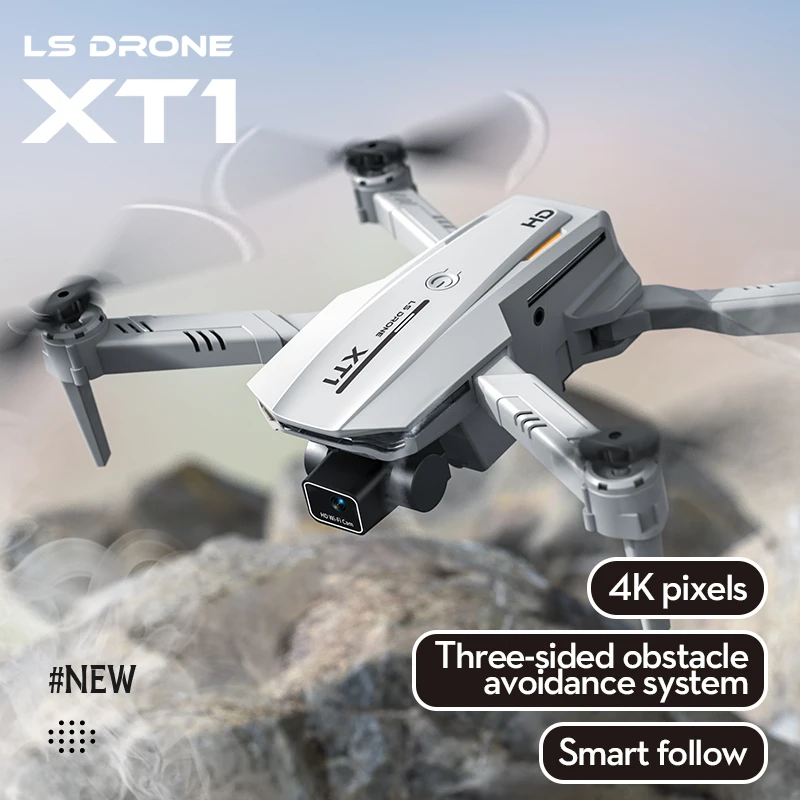 

Mini Drone XT1 4K Professional HD Camera 3-way Obstacle Avoidance FPV WIFI Foldable Quadcopter RC Helicopter Toys for Kids