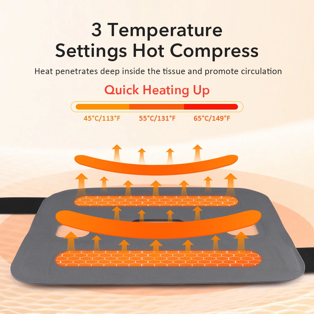 1PC Cordless EMS Heating Knee Pad Electric Knee Massager Calf Leg Warm Massage Wrap Knee Protector For Joint Muscle Relax