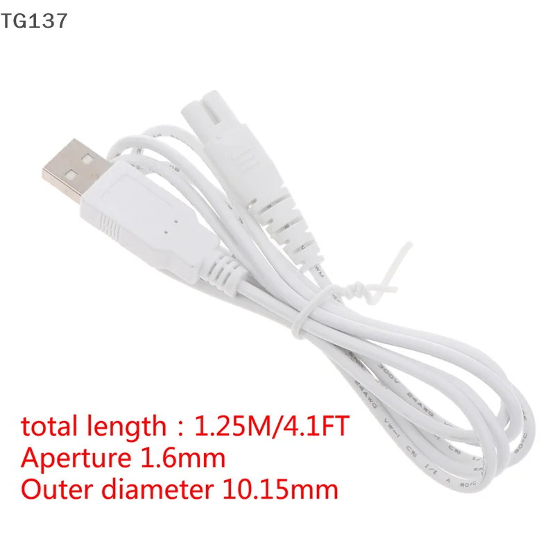 1개 PVC 화이트 신형 USB 케이블 충전 라인 HF-5 HF-9 HF-6 구강 세정기 치아 물 세정기용