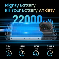 Oukitel WP19 Pro هاتف متين 6.8 بوصة FHD + شاشة 22000 مللي أمبير 24 جيجابايت 256 جيجابايت هاتف ذكي كاميرا 64 ميجابكسل Helio G99 120 هرتز هاتف محمول 2