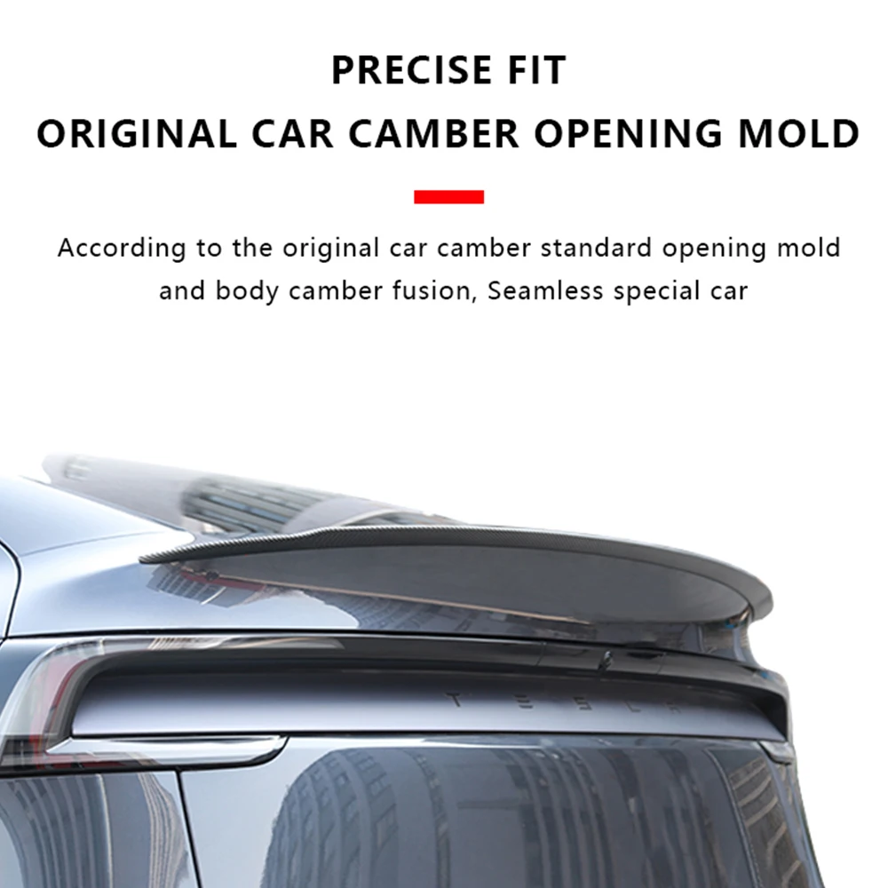 Tesla Model Y Juniper 2025 Rear Trunk Spoiler – ABS Carbon Fiber Rear Wing Lip, Auto Exterior Modification Accessory 3