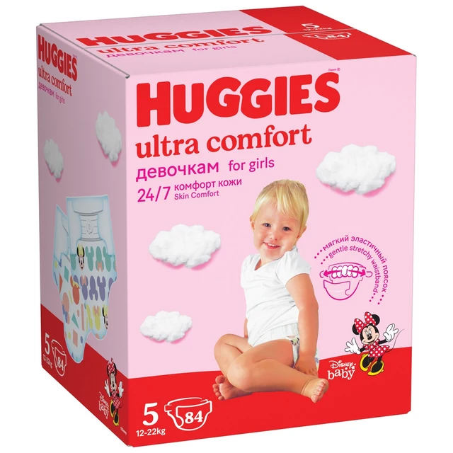 Diapers Huggies Ultra Comfort for girls 5 12-22 kg 64 PCs - AliExpress