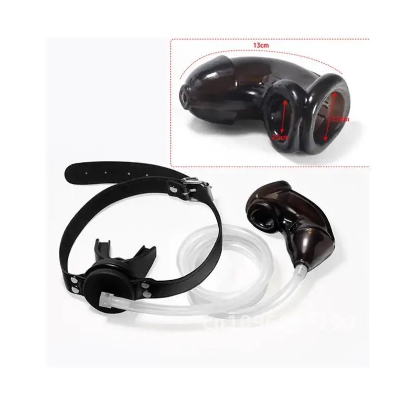BDSM Penile sheath Flow Into Chastity Mouth Plug Catheters the Cock slavery Irritation Sex Toys Cage Sexual Gay device Men