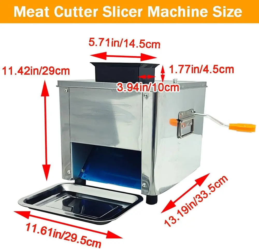 Meat Cutter Slicer Machine 7Mm Electric Meat Slicing Shredding Cutting Machine 850W Meat Cutter Slicer With Stainless Steel 2