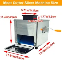 Meat Cutter Slicer Machine 7Mm Electric Meat Slicing Shredding Cutting Machine 850W Meat Cutter Slicer With Stainless Steel 2