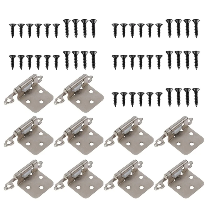 10pcs Versatile Metal Hinges for Doors Stylish & Reliable Cupboard Hinges Heavy Duty Cabinet Hinges Rust-proof Hinges