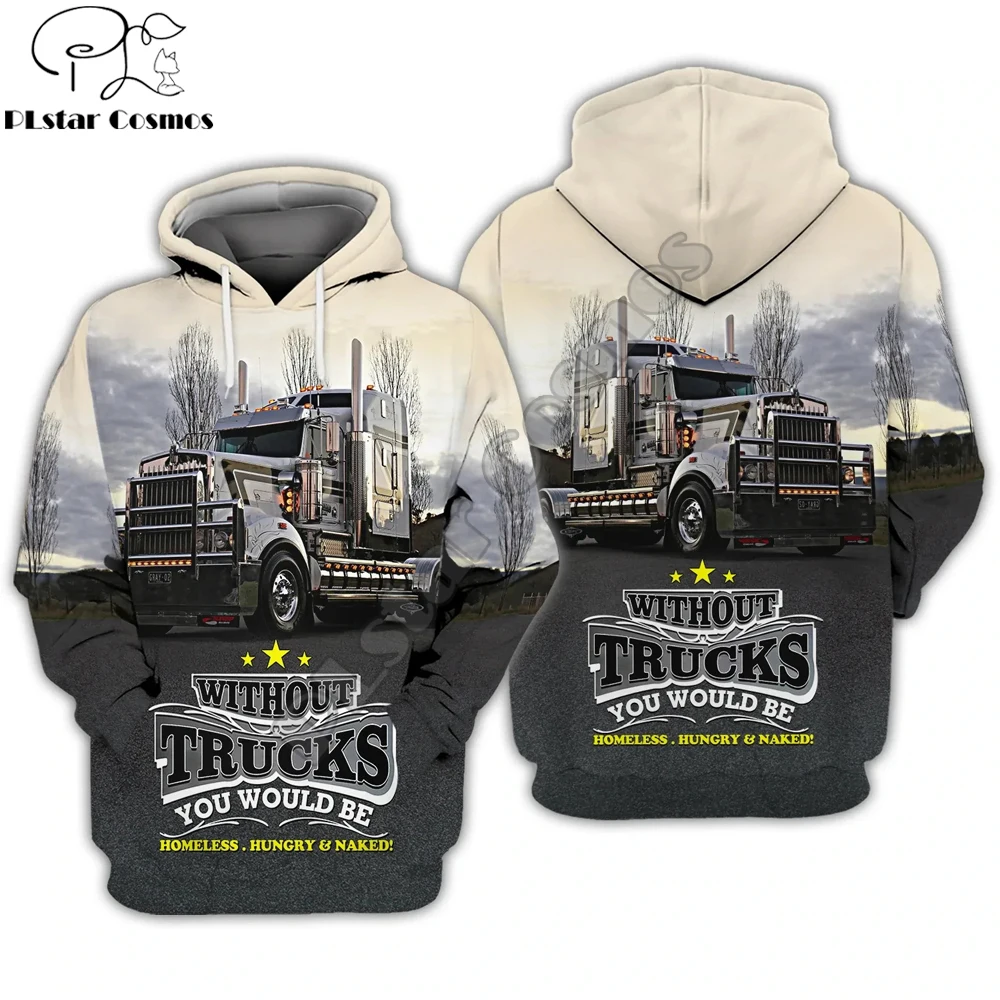 PLstar Cosmos Truck Driver 3D All Over Printed Men's Hoodie Unisex Sweatshirt Truck Driver Gifts Street Casual zip hoodies DK523 plstar cosmos lovely penguin 3d printed fashion men s ugly christmas sweater winter unisex casual knit pullover sweater myy45