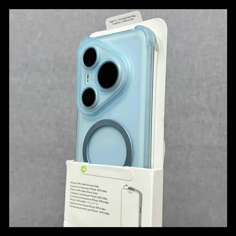 Four Corners Anti-Shock PC Hard Case with Wireless Charging Capability and Translucent Design