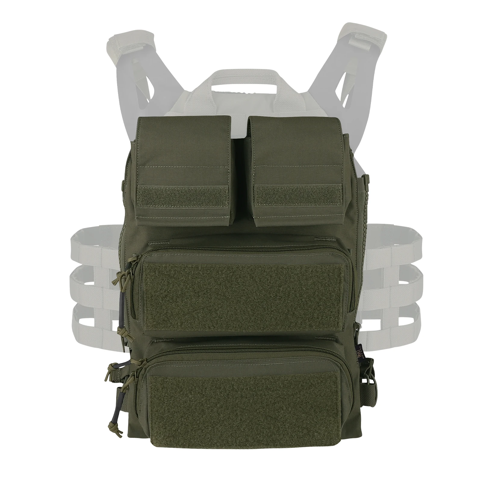 KRYDEX Taktische modulare Tasche mit Reißverschluss, Molle-Reißverschluss, Rucksacktasche mit Mag-Beutel für AVS JPC2.0 CPC Plate Carrier Weste – Detail 6