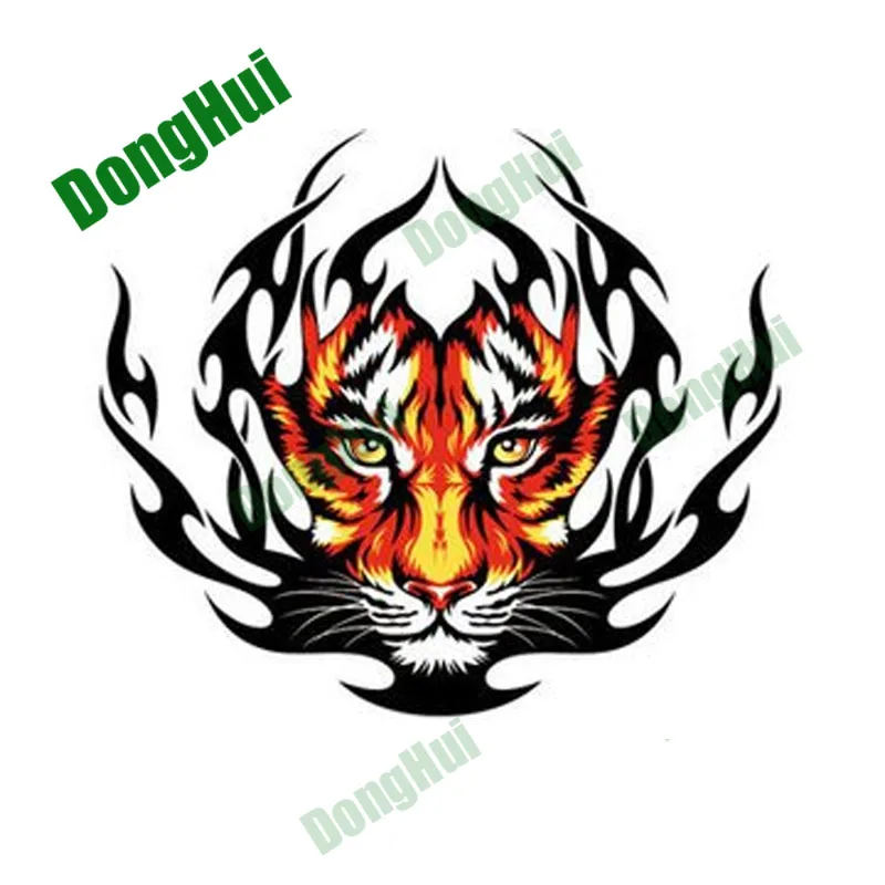 Flame Tiger Head Creative Decal Motorcycle Trunk Helmet Ratio Laptop Camper Dirt Bike Racing Skateboard Sticker |