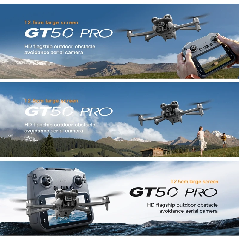 GT50 RC Drone 8K HD Aerial Photography Remote Control Aircraft Dual Camera WIFI GPS Three Sided Obstacle Avoidance Quadcopter