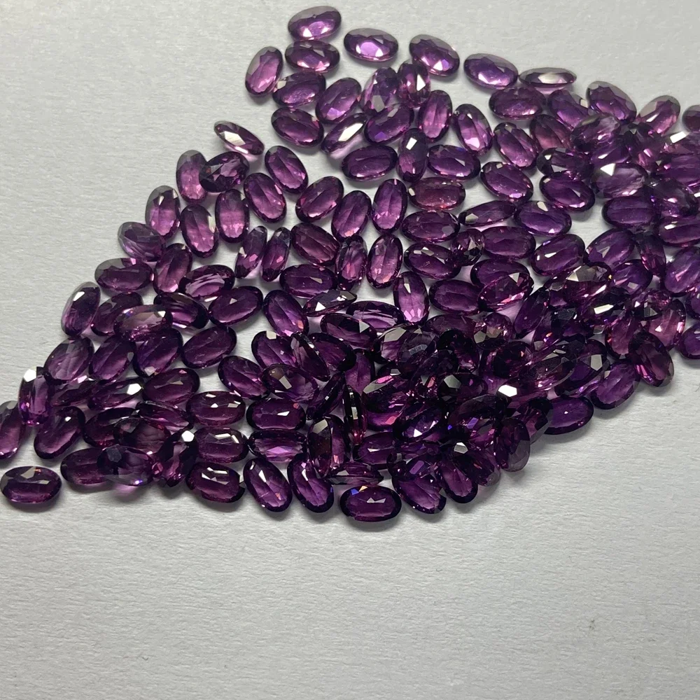 Meisidian Oval Cut 3x5mm Natural Gemstone A Quality Original Brazil Purple Garnet Gemstone On Sale