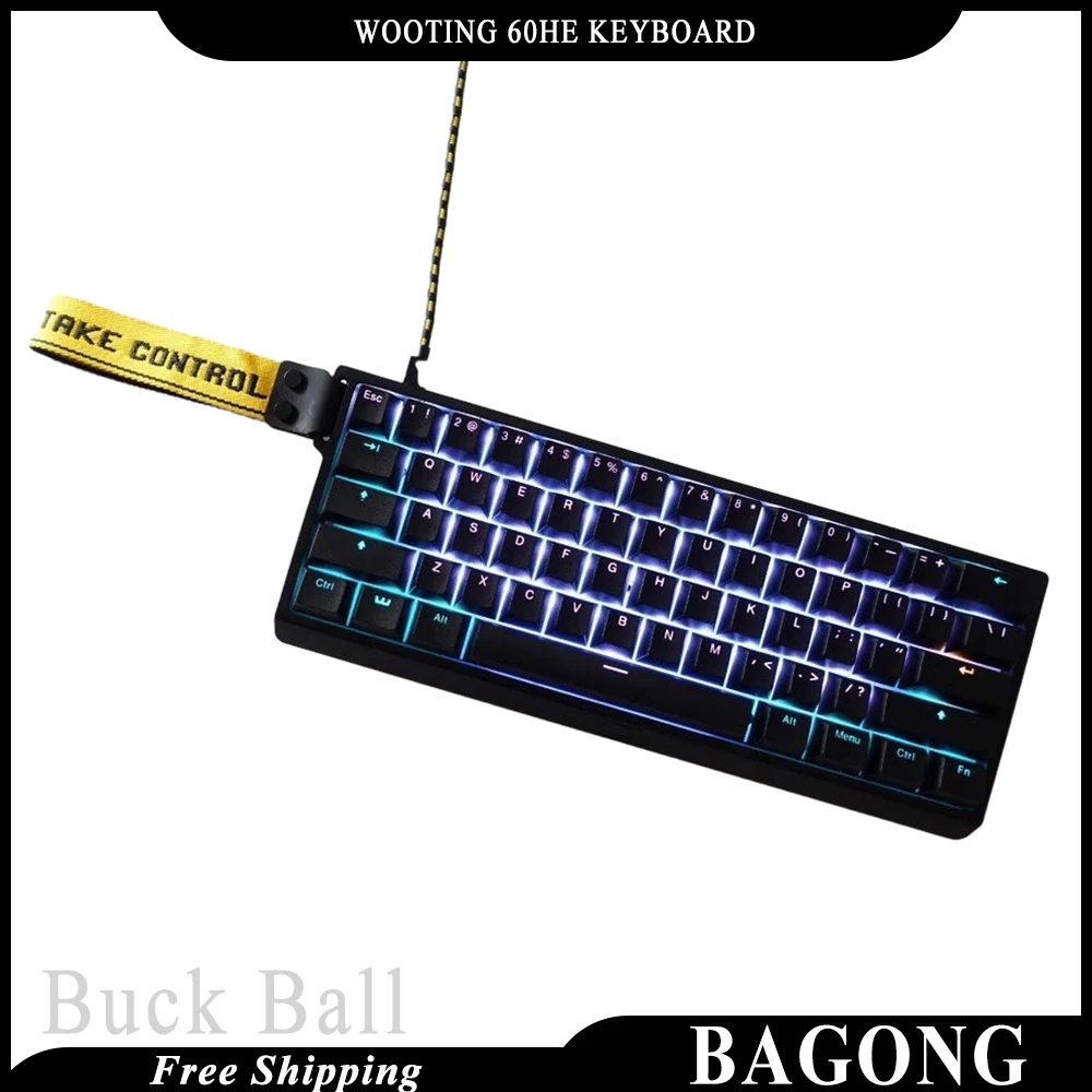 Original Wooting 60he Keyboard 60 Keys Wired Fastest Keyboard Gamer  E-Sports Keyboard Accessory For Computer Man Office Pc Gifts