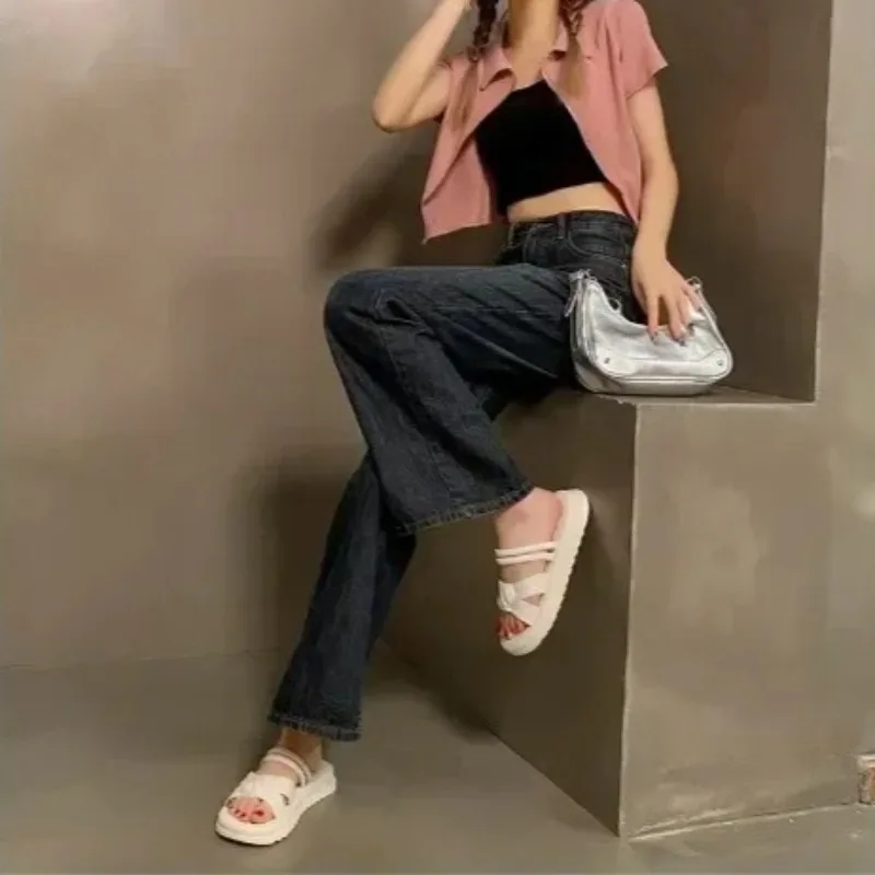 New Women's Bowknot Sandals Summer Outdoor Fashion Platform Heels Flat Elegant Woman Heeled Beach Shoes High Quality