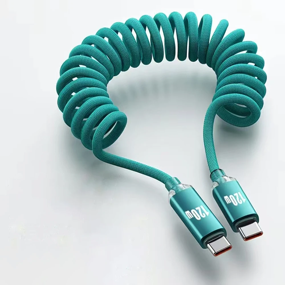 High-Power USB C to Type C Fast Charging Telescopic Cable