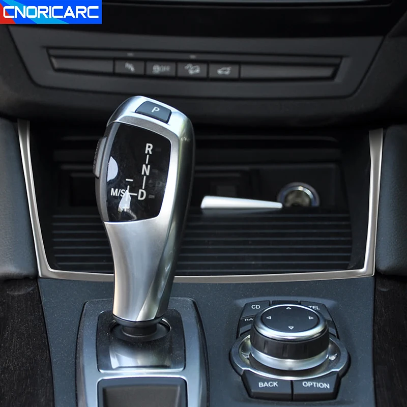 

Автомобильный Центральный держатель стакана для воды из нержавеющей стали, боковая декоративная рамка, отделка для BMW X6 E71 2009-2014, аксессуары для интерьера