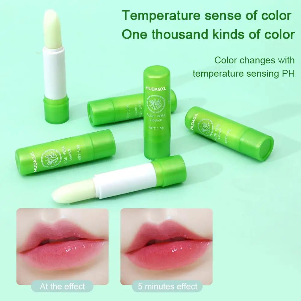 

Moisture Lip Balm Long-Lasting Natural Sweet Orange/Aloe Long Moisturizing Lipstick Lasting Vera Color Changing Lipstick U1Z3