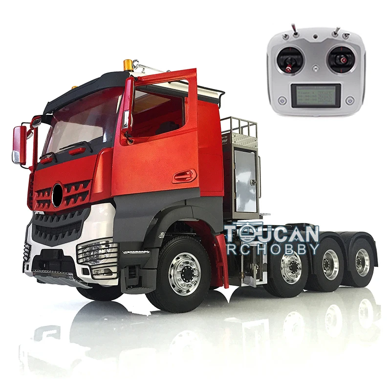 1/14 8*8 LESU RC Tractor Truck Metal Chassis 3Speed Transmission Rack Painting Cabin Servo Motor Light Sound Radio ESC for Toy 4