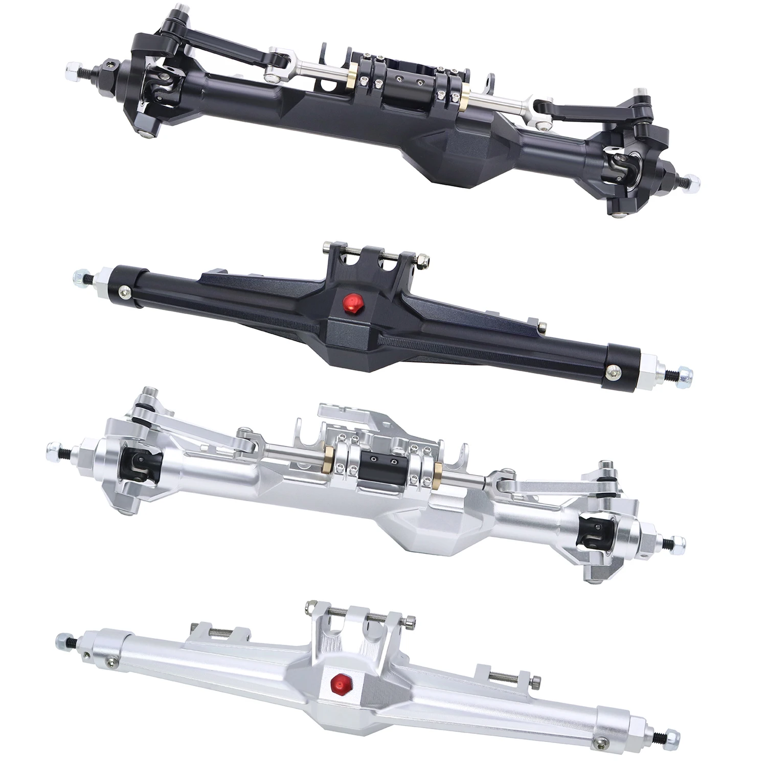 Axle Rccrawler Tires CNC Aluminum Front Rear Straight Axle Set for 1/10 RC Crawler: The Real ...