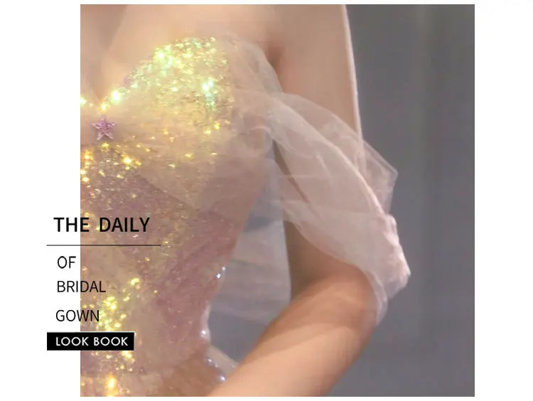 New Mesh High-waisted Slim-fitting Mermaid Toasting Evening Dress Fashionable Temperament One-shoulder Long Party Dresses Women