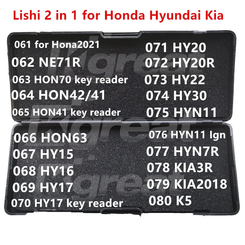041-060 Lishi 2 in 1 CY24 CY24R CY24 Truck FO38 HU10 ICF03 H50 H51 H60 SIP22 GT15 GT10 HON58R HON66 For Ford Kawasaki Hot Lishi Tool