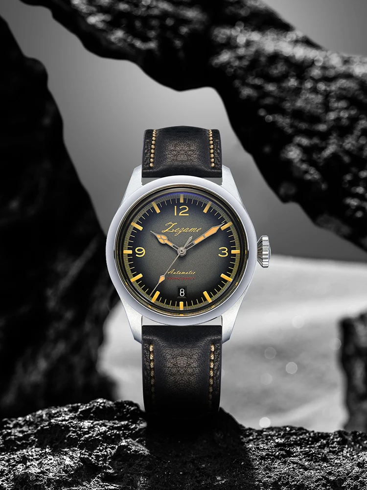 ZEZAME Men's watches YN55Luxury automatic watch 38mm retro 100M luminousAutomatic Watches chronograph vintage dress design watch 3