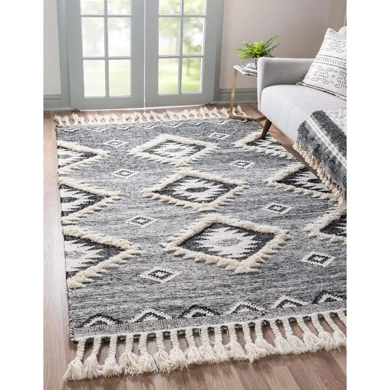 

Unique Loom Mesa Collection Area Rug - Papago (8' x 11' Rectangle, Charcoal/ Gray)